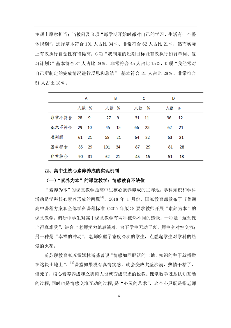 基于核心素養(yǎng)的高中生行為習慣養(yǎng)成教育教學的實踐研究(圖5)