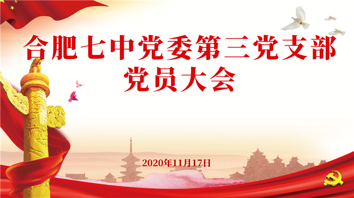 合肥七中第三黨支部召開(kāi)全體黨員大會(huì)暨支部換屆選舉大會(huì)(圖1)
