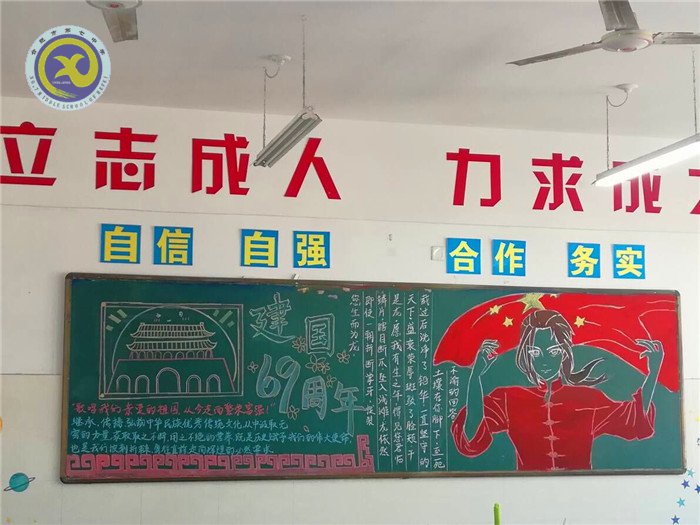 黑板報七彩斑斕，慶國慶八面來風(圖3)