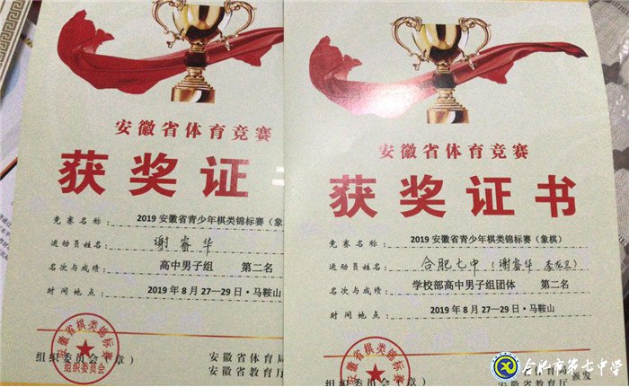 合肥七中喜獲2019年安徽省棋類(lèi)錦標(biāo)賽團(tuán)體第二名(圖7)