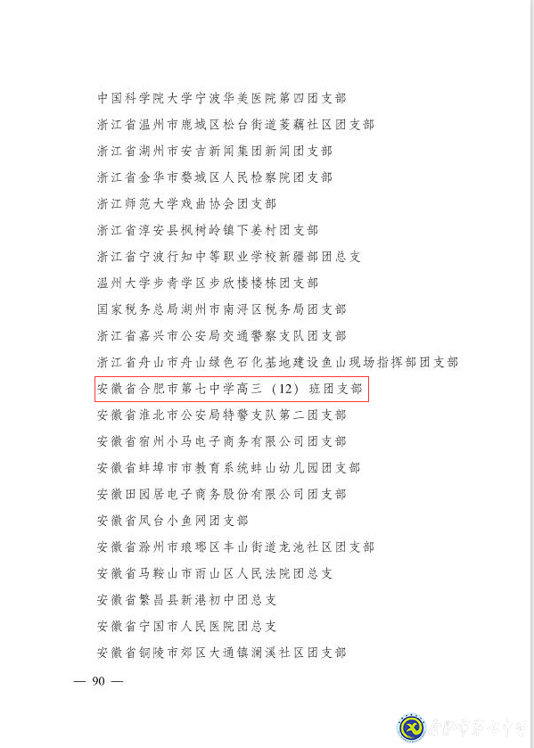 合肥七中高三（12）班團(tuán)支部獲“全國(guó)五四紅旗團(tuán)支部”稱(chēng)號(hào)(圖10)